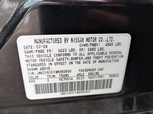 2009 INFINITI G37x x