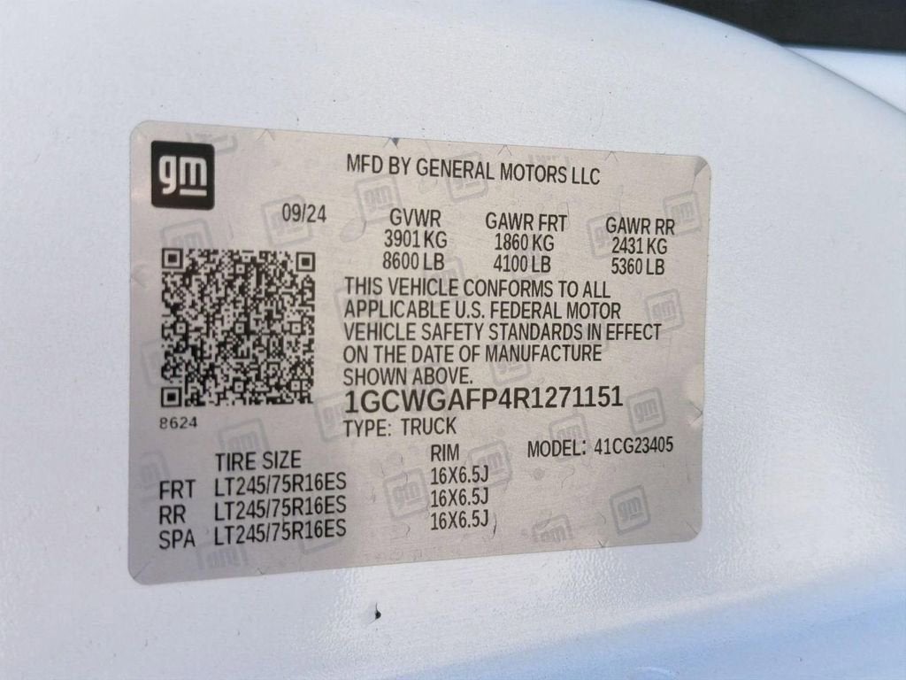 2024 Chevrolet Express Cargo 2500 WT