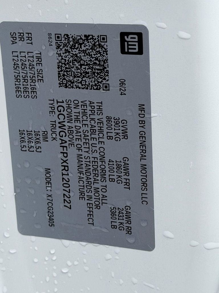 2024 Chevrolet Express Cargo 2500 WT