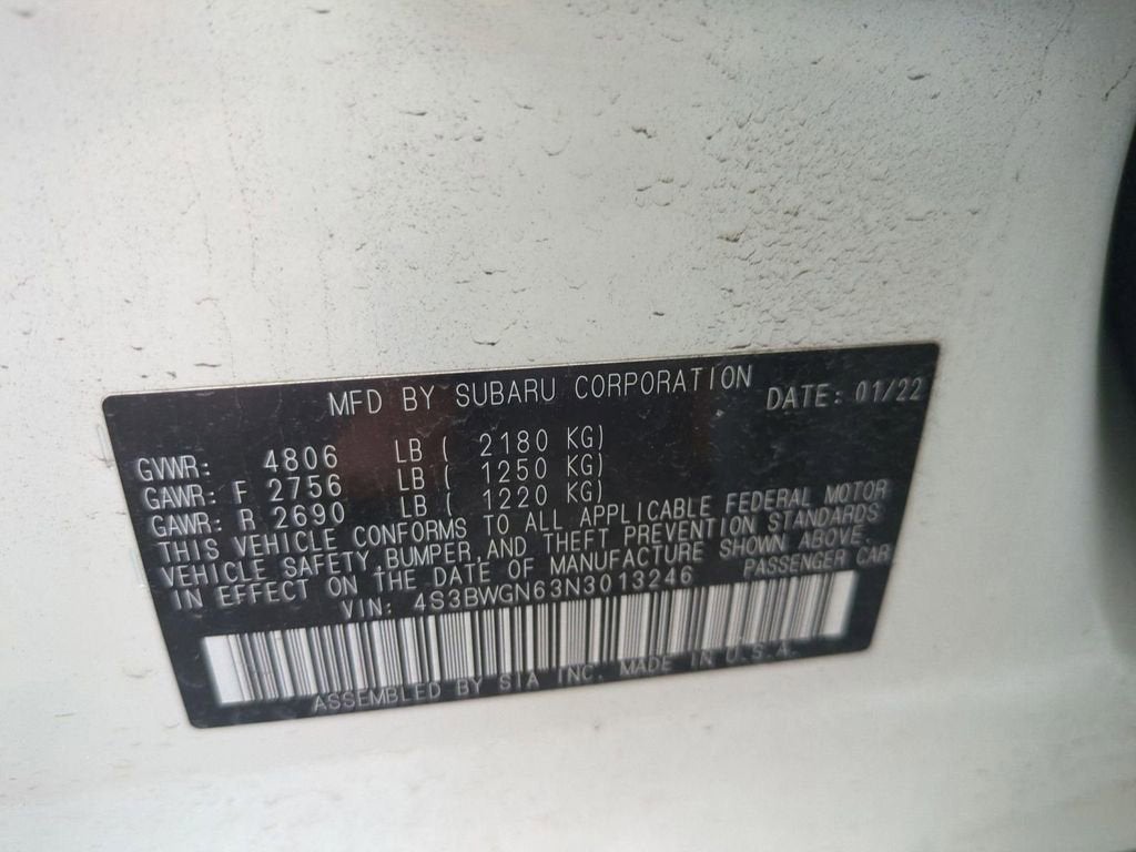 2022 Subaru Legacy Limited XT