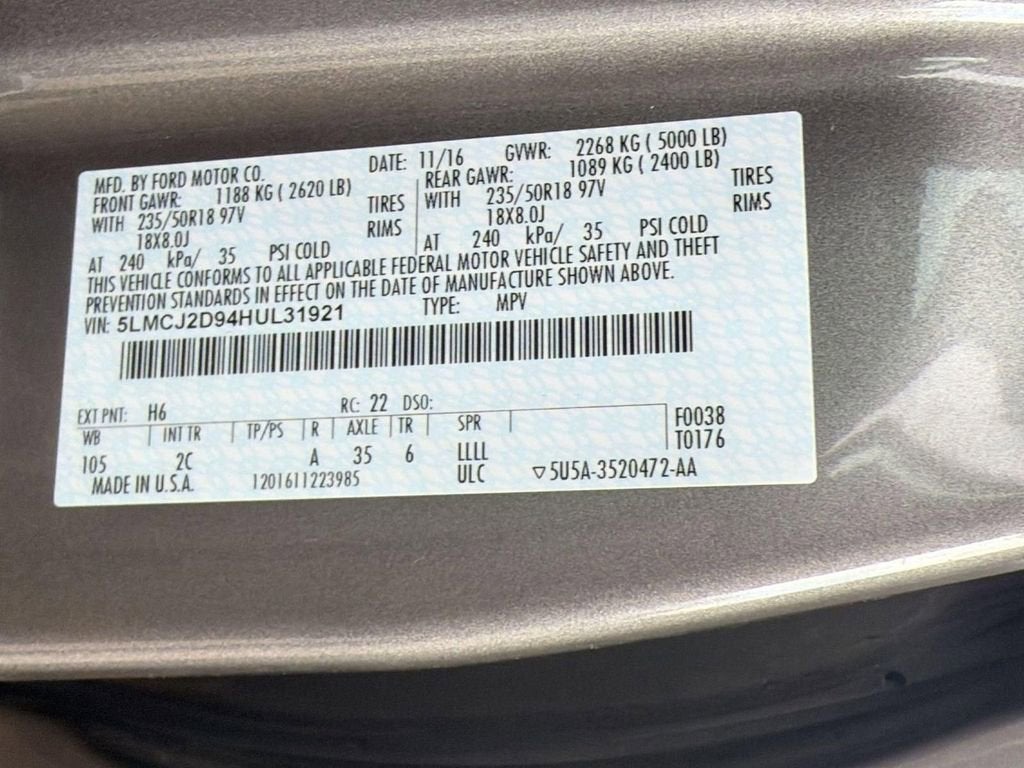 2017 Lincoln MKC Select