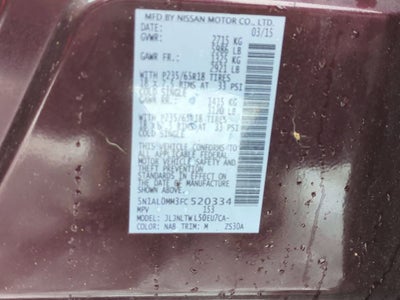 2015 INFINITI QX60 4DR AWD