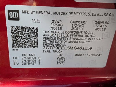 2021 GMC Sierra 1500 AT4