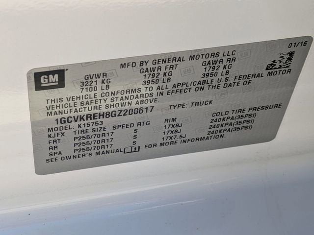 2016 Chevrolet Silverado 1500 LT