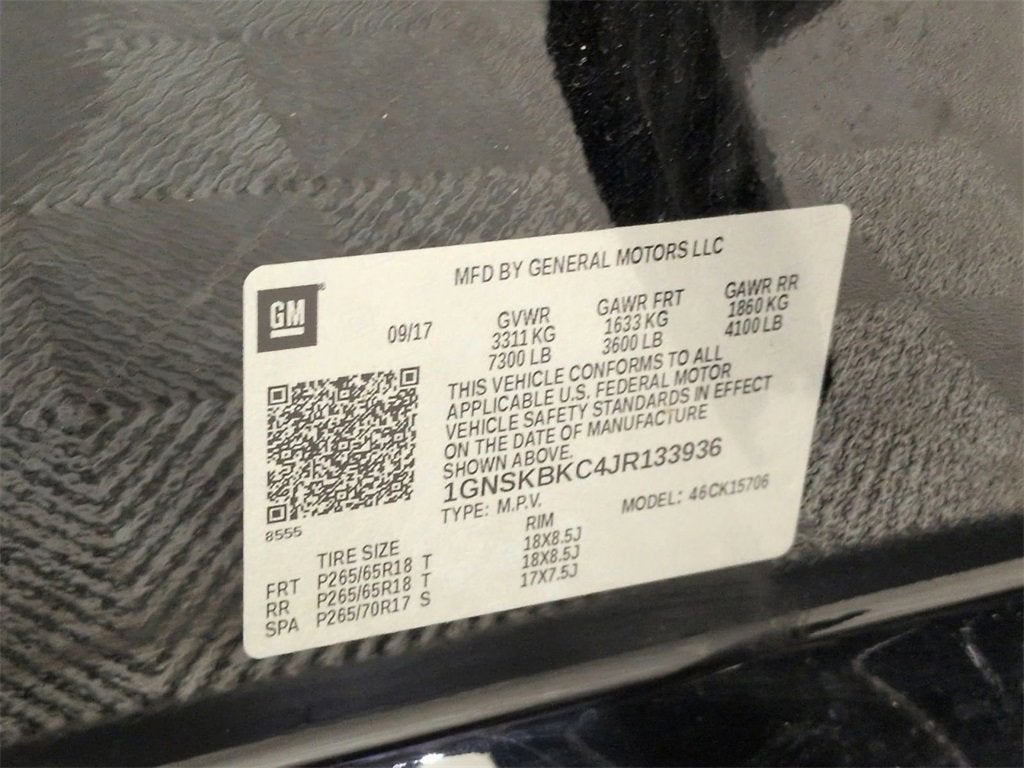 2018 Chevrolet Tahoe LT