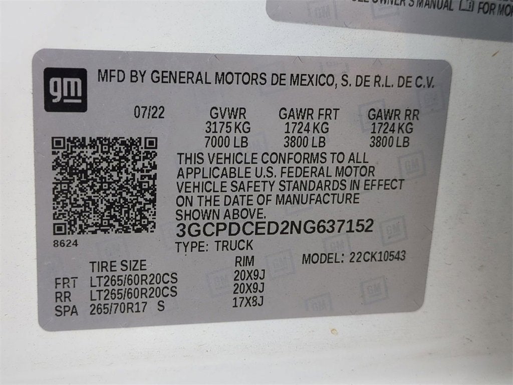 2022 Chevrolet Silverado 1500 Custom Trail Boss