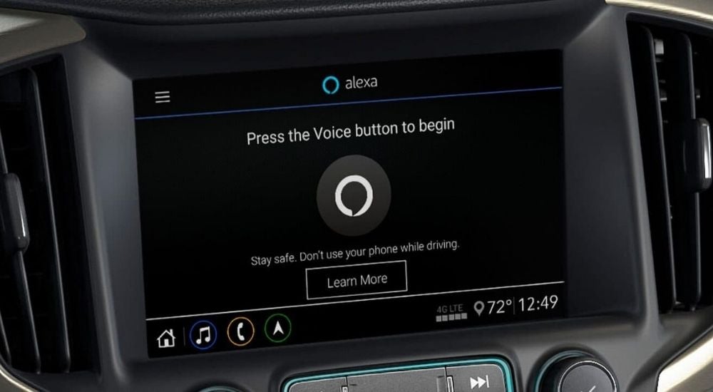 Infotainment screen in a 2024 GMC Terrain Denali